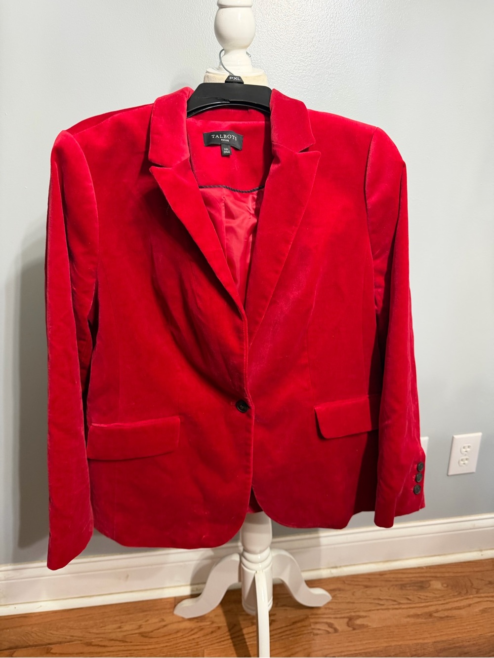 Talbots Red Velvet Blazer Jacket